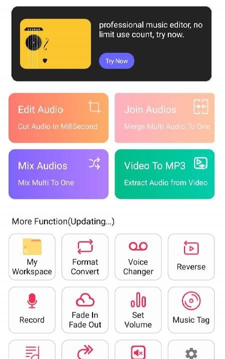 First preview of the Audio Editor & Music Editor interface