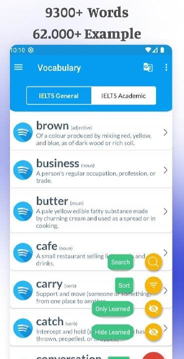 IELTS Vocabulary - 2023 interface preview 3