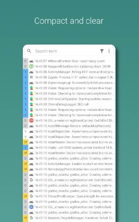 Logcat Reader Professional screenshot 1