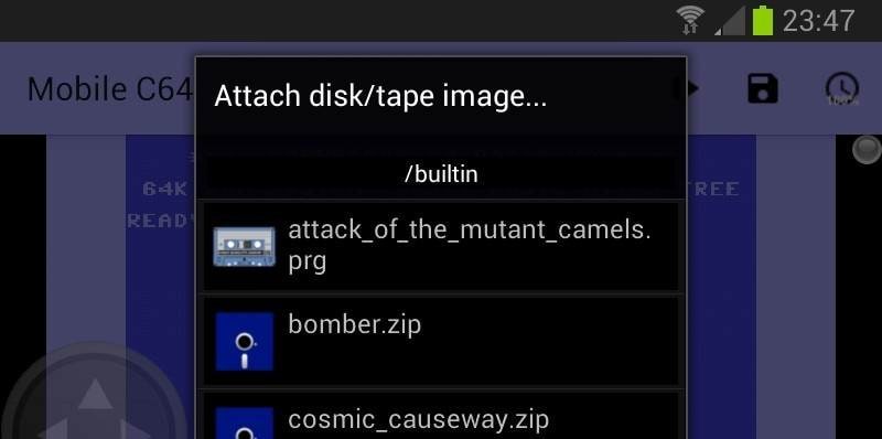 Mobile C64 screenshot 2