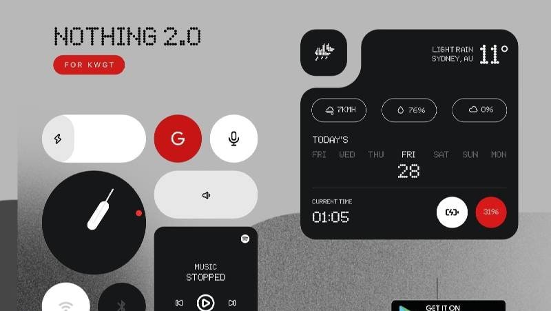 Nothing 2.0 for KWGT screenshot 2