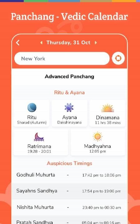 Panchang - Vedic Calendar screenshot 3