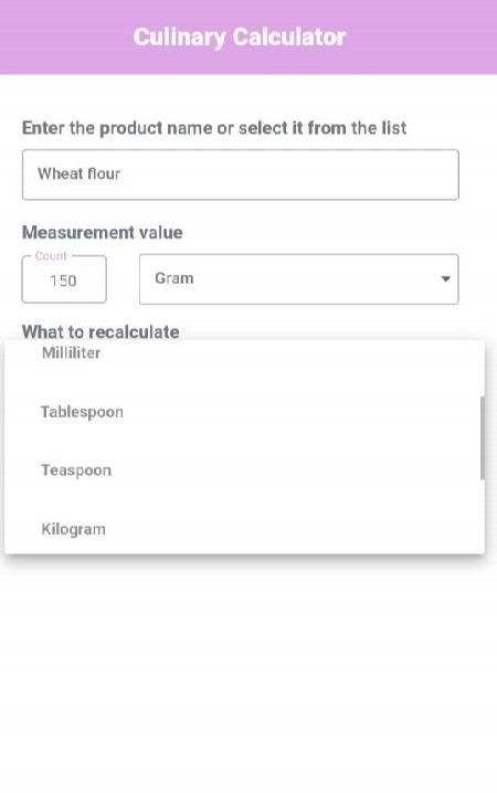Culinary Calculator screenshot 3