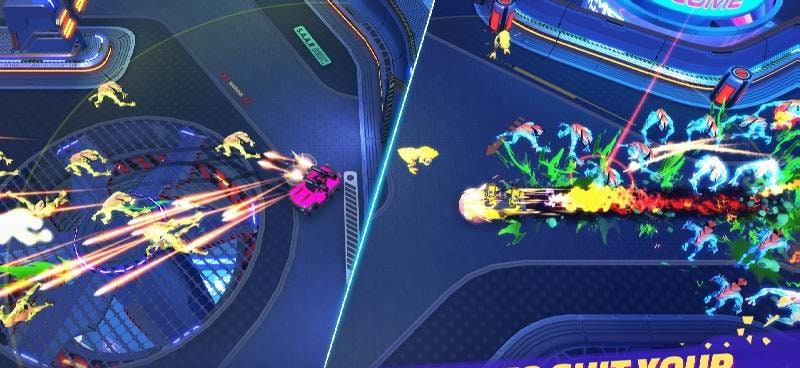 Crimson Wheels: Car Shooter screenshot 2