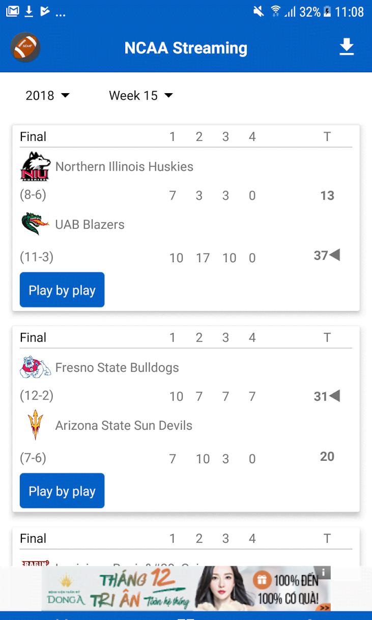 NCAA Football Stream screenshot 4