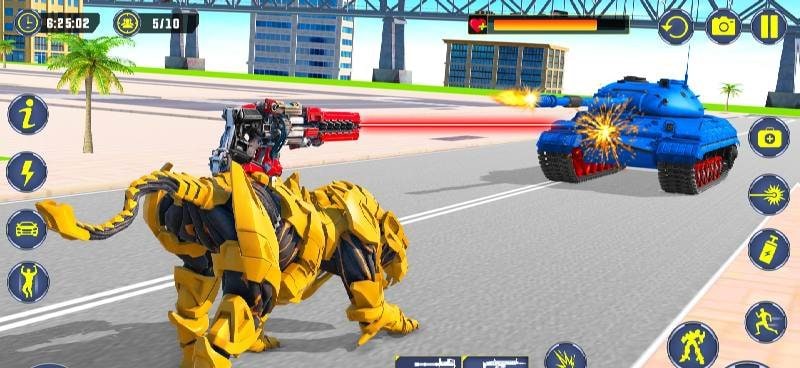 Shark Robot Car Transform Game screenshot 2