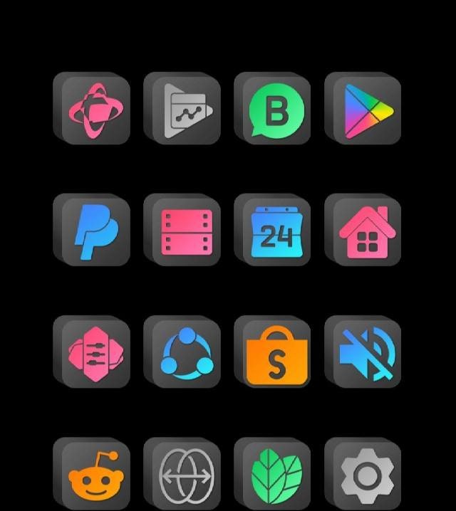 Cubic Dark Mode - 3D Icon Pack screenshot 4