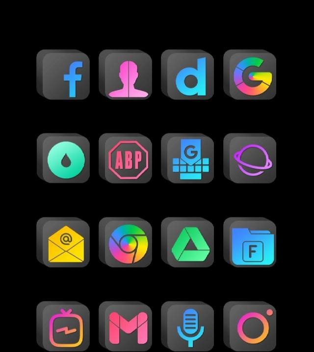 Cubic Dark Mode - 3D Icon Pack screenshot 2