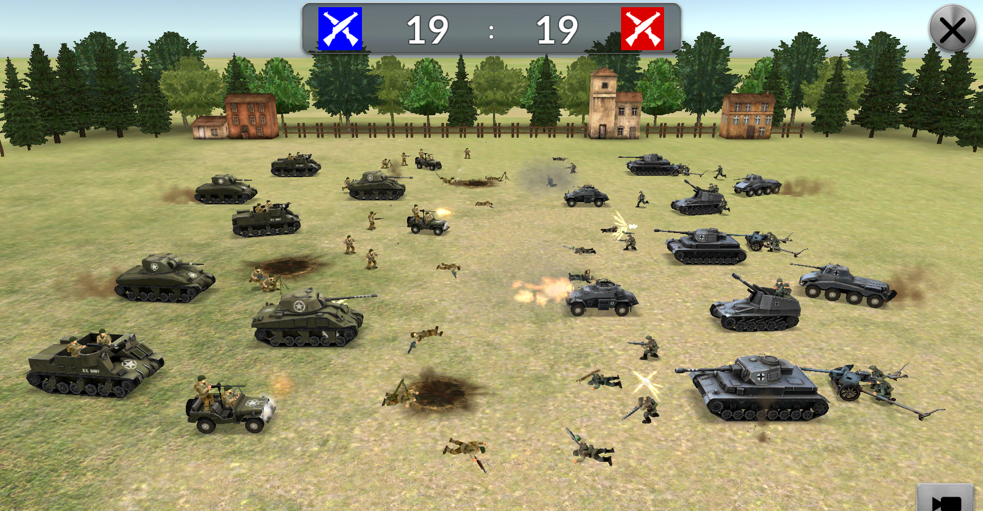 WW2 Battle Simulator unit selection menu