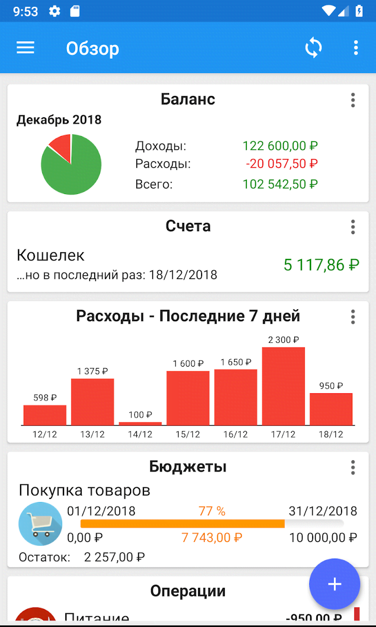 Fast Budget, Expense Tracker Screenshot 1
