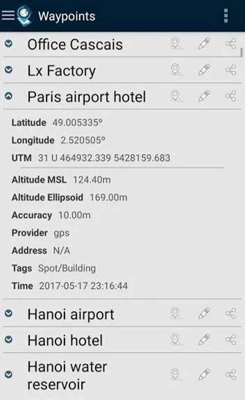 GPS Waypoints app preview 4