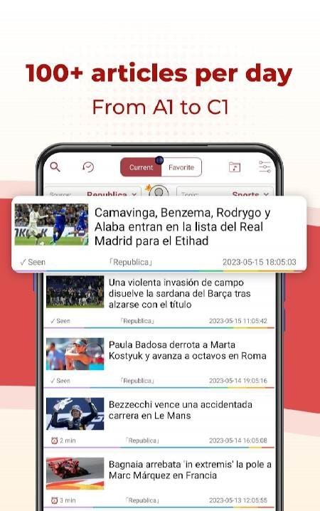 TODAI: Learn Spanish by news screenshot 2