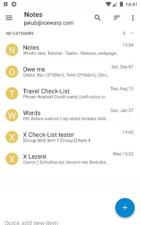 Tasks & Notes synchronization settings