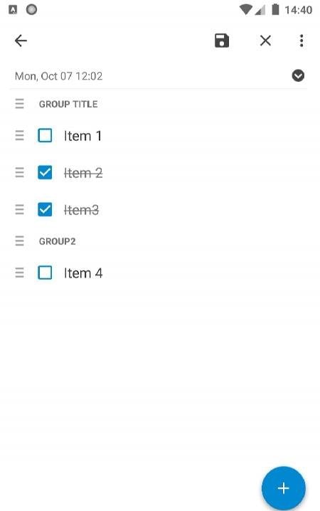 Tasks & Notes document organization layout