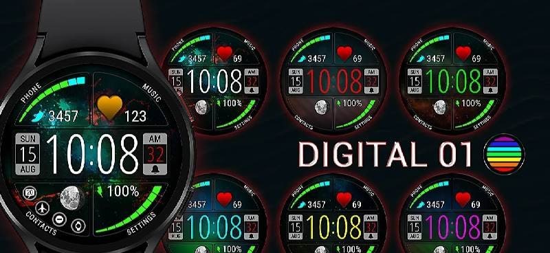Futorum H16 Digital Watch Face screenshot 1