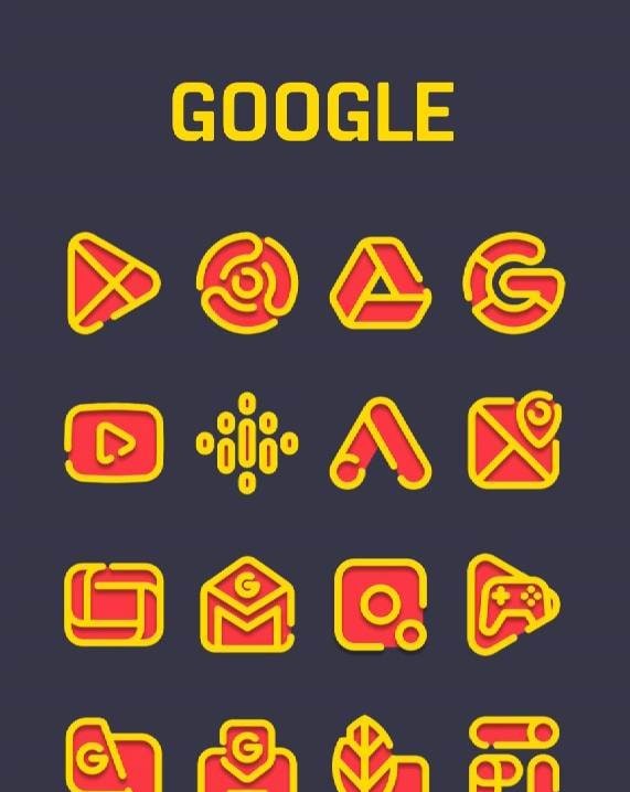 Red Yellow - Icon Pack screenshot 1