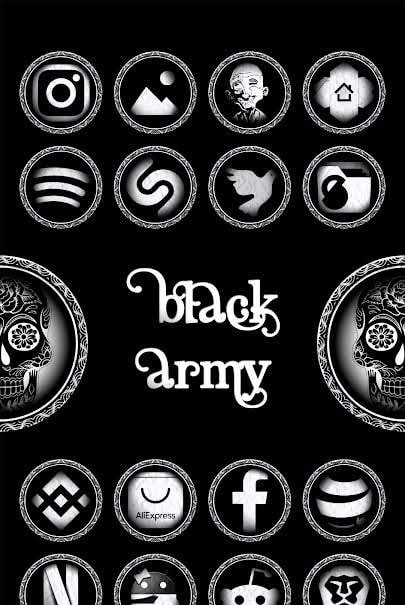 Black Army Diamond - Icon Pack - Fresh dashboard screenshot 1