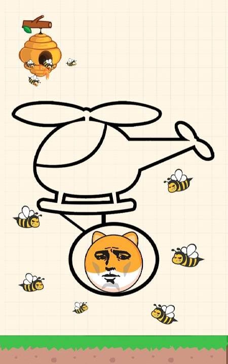 Third gameplay screenshot of Rescue Doge: Draw To Save
