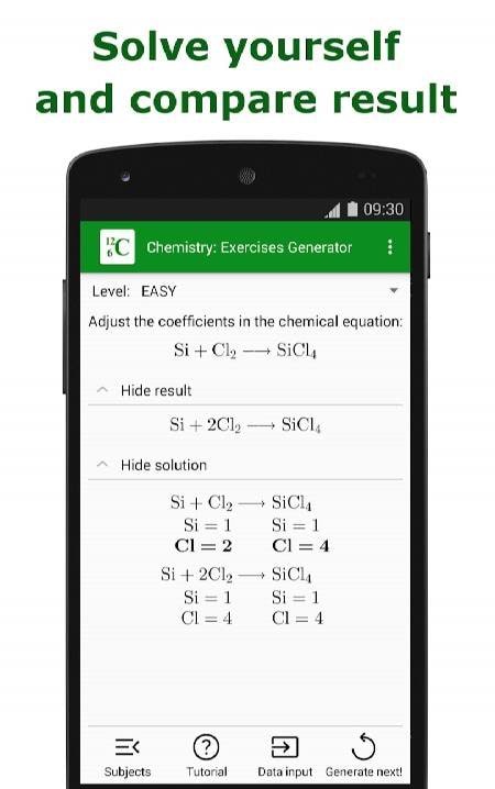 Chemistry: Exercises Generator screenshot 1