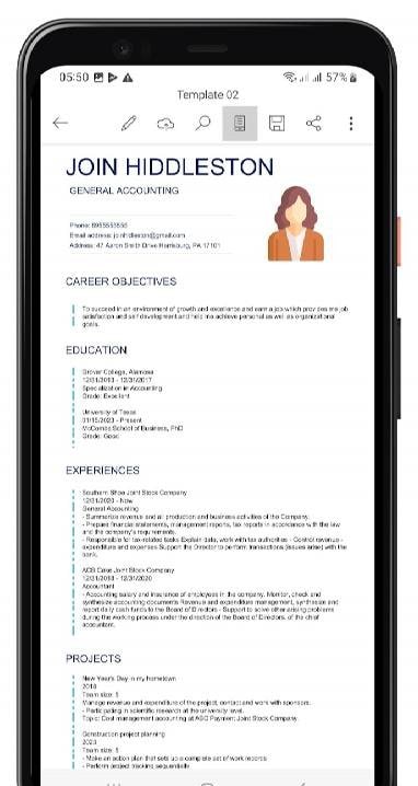 Word Resume Builder Pro screenshot 2