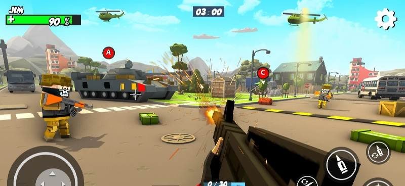 FPS Police Gun Game: PIXEL War screenshot 1