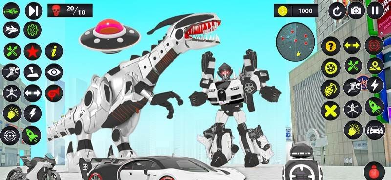 Dino Robot Car Transform Games screenshot 1