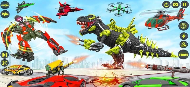 Dino Robot Car Transform Games screenshot 4