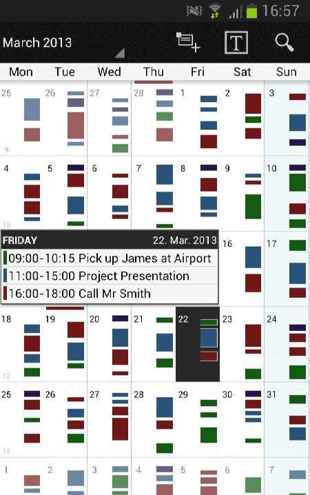 Business Calendar Pro screenshot 1