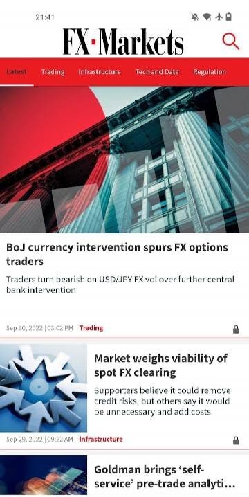 FX Markets app screenshot 2