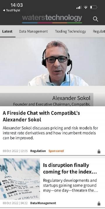 WatersTechnology screenshot 2