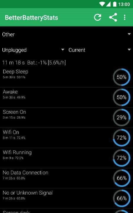 BetterBatteryStats screenshot 2