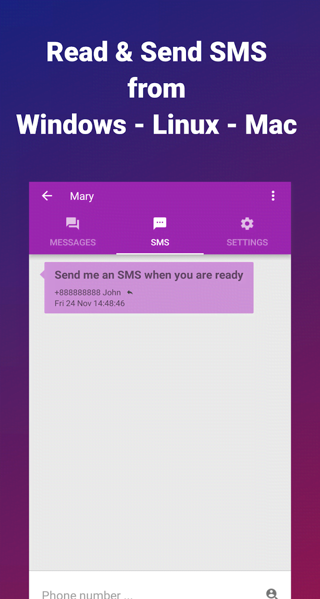 EasyJoin "Pro": SMS from PC - Share files offline screenshot 3