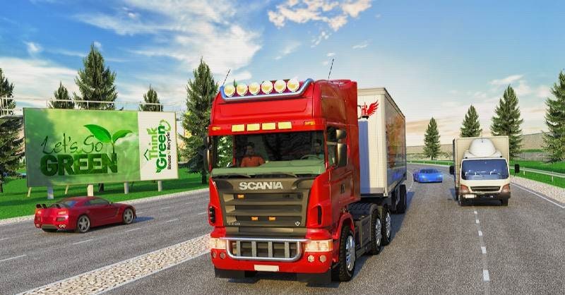 Heavy US Cargo Truck Simulator gameplay screenshot 1
