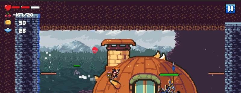 Cherry Knight : 2D Platformer gameplay screenshot 2
