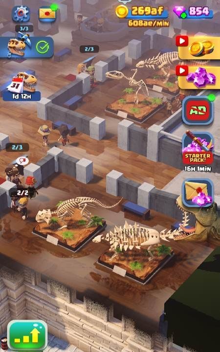 Dinosaur Museum Tycoon gameplay screenshot 1