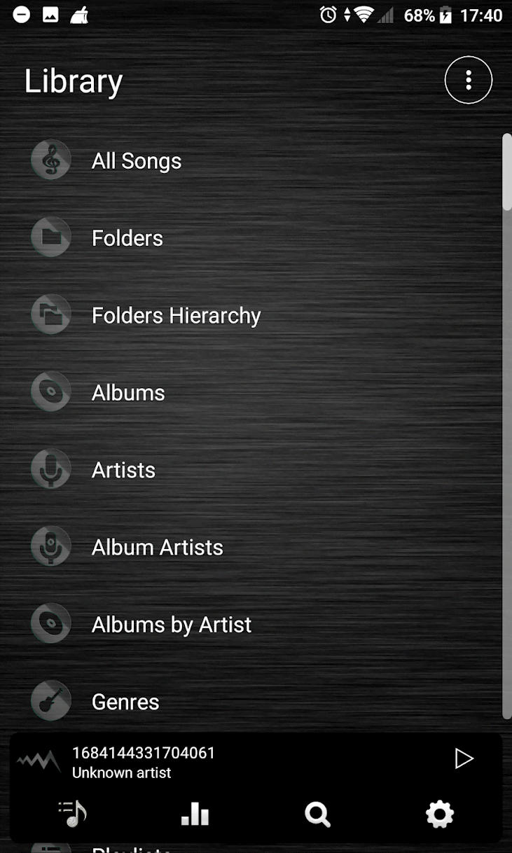 Poweramp v3 Simple Dark Skin screenshot 2