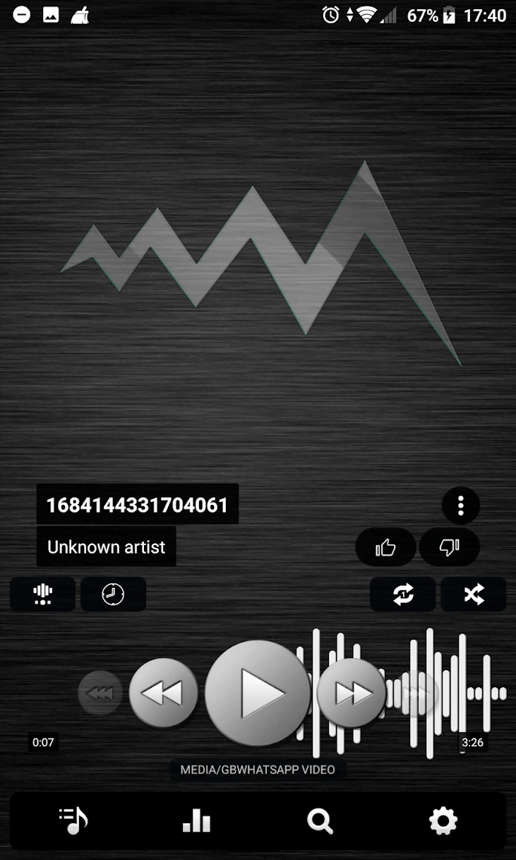 Poweramp v3 Simple Dark Skin screenshot 1