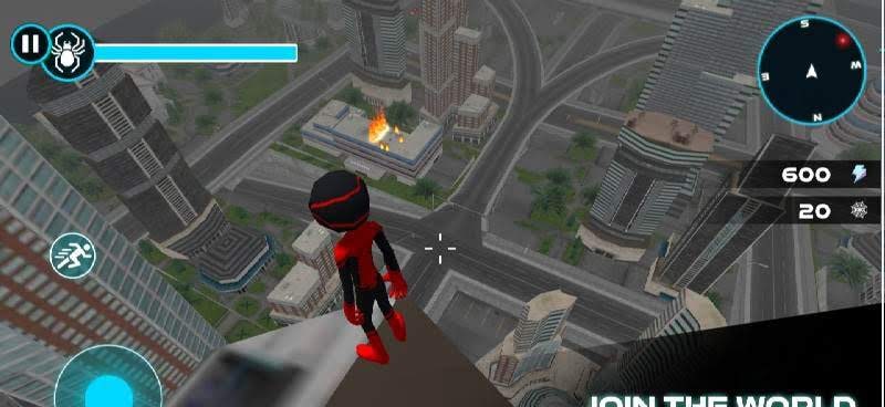 Amazing Stickman Spider Rope gameplay screenshot 4