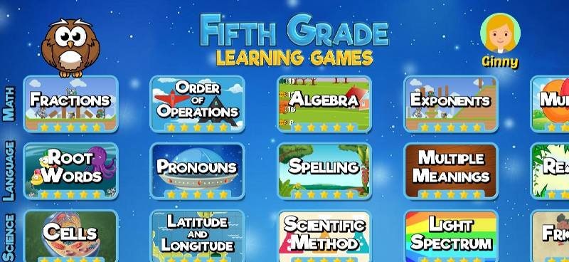 Fifth Grade Learning Games screenshot 1