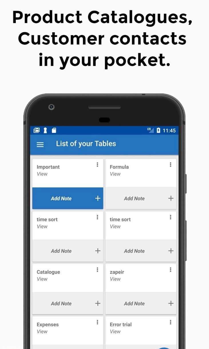 Table Notes screenshot 1