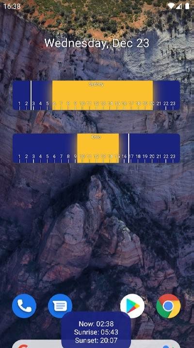 Daylight Clock: Sunrise/Sunset screenshot 1