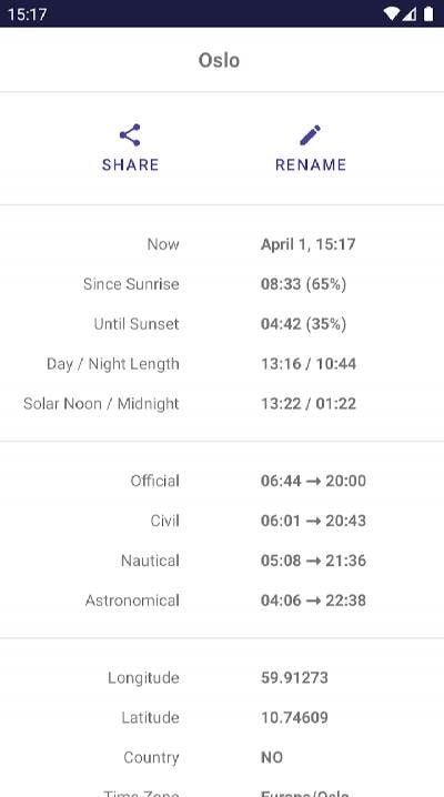 Daylight Clock: Sunrise/Sunset screenshot 4