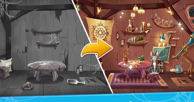 Witch & Cats - Match 3 Puzzle screenshot 2