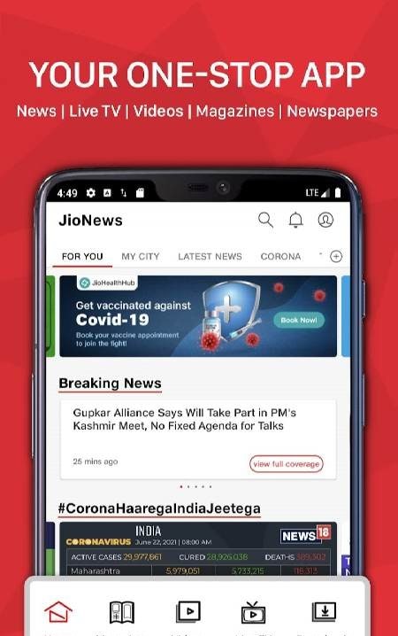 JioNews - Live News, Videos, Newspapers, Magazines screenshot 2