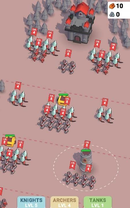 Age of Siege unit upgrade screen