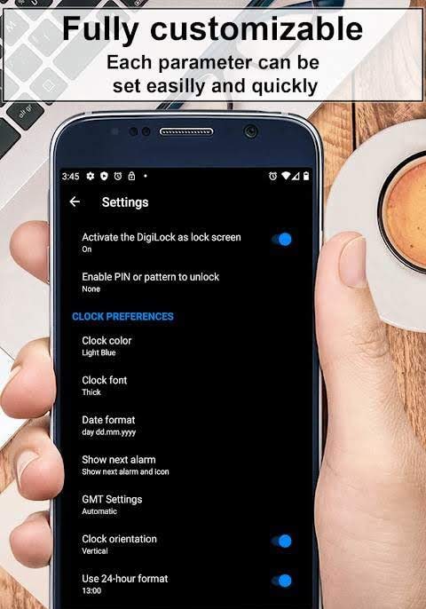 Huge Lock Screen Clock screenshot 3