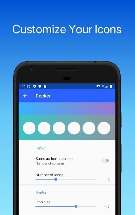 AlphaLauncher Customize screen screenshot 2