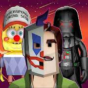 Scary Clown Man and Sponge Vader Neighbor. Escape