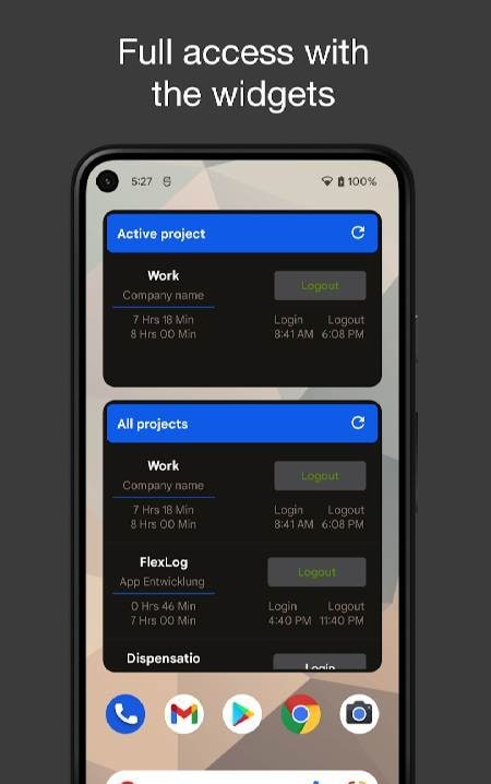 FlexLog - Work Time Tracker Screenshot 3