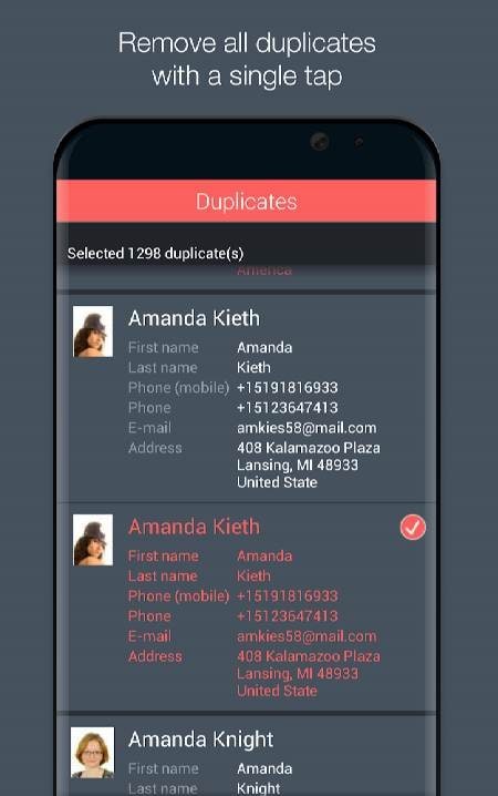 Contacts Optimizer screenshot 2